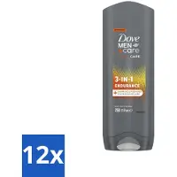 Dove 12 x Men+Care 3-in-1 Douchegel - Sport - 250 ml - 3-in-1 Douchegel - Sportdouche - Mannenhuid - Hydratatie - MicroMoisture