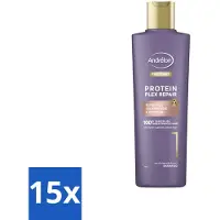 Andrélon 15 x – Shampoo – Pro Care Protein Plex Repair – 250 ml - Herstel Haar - Beschadigd Haar - Proteïne Shampoo - Bond Plex Technologie - Haarstructuur Herstellen