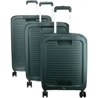 Hedgren trolley Raku Yuno Set XS / M+ / L+ Duck Green donkergroen 55cm