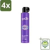 Got2b - Haarspray - Volumania - 300 ml - Voordeelverpakking - 4 stuks - Haarspray - Volume