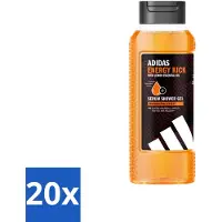 Adidas 20 x – Douchegel – Active Skin & Mind Energy Kick – 250 ml - Douchegel Mannen - Energiekick - Citroenolie - Hydratatie - Gevoelige Huid