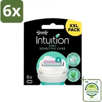 Wilkinson Intuition - Navulmesjes - 2 in 1 Sensitive Care - Voor Gevoelige Huid - 6 mesjes - Voordeelverpakking - 6 stuks - Scheermesjes - Gevoelige huid