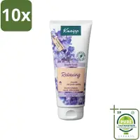 Kneipp 10 x - Douche scrub - Relaxing - Lavendel - Bloemige geur - 200 ml - Grootverpakking - Douche Scrub - Lavendel - Exfoliatie - Zachte Huid - Jojobapitjes