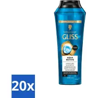 Schwarzkopf 20 x - Shampoo - Aqua Revive - Voor Hydraterend en Fris Haar - 250 ml - Hydraterend Shampoo - Droog Haar - Haarverzorging - Haarhygiëne - Schuimshampoo