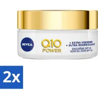 Nivea 2 x - Q10 Power Dagcrème Extra Voedend - Anti-Rimpel Crème - SPF 15 - Biologische Arganolie - Droge huid - 50 ml - Q10 - Dagcrème - Anti-rimpelcrème - Droge Huid - Voedende Dagcrème