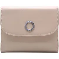 Esquire Leer portemonnee Athena Lady Clip Wallet Beige