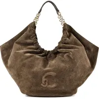 Coccinelle Leren shopper schoudertas Smash Suede Bim Shopper Fango / Fango donkergroen