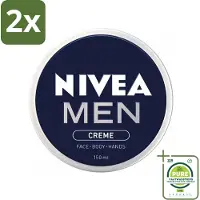 Nivea MEN - Crème - Bodycrème - 150 ml - Voordeelverpakking - 2 stuks - Crème voor mannen - Gezicht verzorging