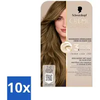 Schwarzkopf 10 x - Haarkleuring - Creme Supreme 7-0 - Natuurlijk Donkerblond - 245g - Haarkleuring - Permanent - Donkerblond - Grijsdekking - Haarverf