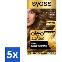 Syoss Oleo Intense - Haarverf - 6-80 - Caramelblond - 115ml x 5