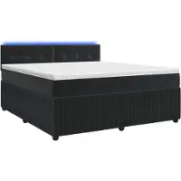 Syfax Boxspringbed met matras Zwart 140 x 200 cm Fluweel