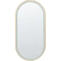 Beliani CHIDDES - LED-badkamerspiegel - Zilver - Glas