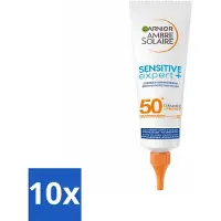 Garnier 10 x - Ambre Solaire - Zonnebrandserum - Sensitive Expert - SPF 50+ - 125 ml - Zonbescherming - SPF 50+ - Gevoelige Huid - Zonnebrandserum - UVA En UVB Bescherming