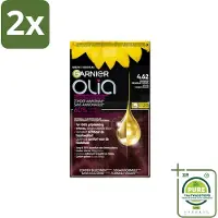 Garnier - Olia 4.62 - Haarkleuring - Donker Granaatrood - Zonder Ammoniak - Permanente Kleur - Voordeelverpakking - 2 stuks - Permanente haarkleuring - Haarkleur