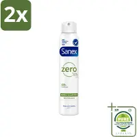 Sanex - Deodorant Spray - Zero% Normal Skin - Zonder Toevoegingen - 200 ml - Voordeelverpakking - 2 stuks - deodorant - Deodorant spray