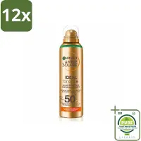 Garnier - Ambre Solaire - Beschermende Mist - Ideal Bronze - SPF 50+ - 150 ml - Voordeelverpakking - 12 stuks - Zonbescherming - Zonnemelk