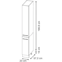 Vicco Apotheekkast Fame-Line, Wit Landhuis/Wit, 20 cm