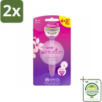 Wilkinson Sword Wilkinson - Wegwerpscheermesjes - Xtreme 3 My Intuition - Comfortabel - 6 mesjes - Voordeelverpakking - 2 stuks - Wegwerpscheermesjes - Scheermesjes