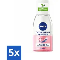 Nivea - Oogmake-up Verwijderaar - Verzorgend - Voor waterbestendige make-up - Met Vitamine C - 125 ml - Bulkverpakking - 5 stuks