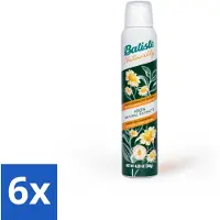 Batiste – Natuurlijke Groene Thee & Kamille – Droogshampoo – 100% natuurlijke extracten – Verfrist en reinigt – 200 ml - Voordeelverpakking - 6 stuks
