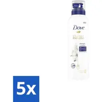 Dove 5 x Shower Foam - Deeply Nourishing - Cotton Oil - 200 ml - Douche Mousse - Huid Verzorging - Zijdezachte Huid - 24 Uur Hydratatie - Scheren Mousse