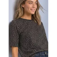 Street One Shirt crème / donkerbruin