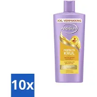Andrélon 10 x – Shampoo – Perfecte Krul – 685 ml - Krullend Haar - Pluisvrije Krullen - Gedefinieerde Krullen - Veerkrachtig Haar - Arganolie