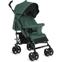 Lionelo Irma kinderwagen, compact en inklapbaar, reisbuggy met ligstand, kleur: Groen Emerald