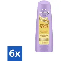 Andrélon 6 x – Conditioner – Stralend Blond – 200 ml - Blond Haar Verzorgen - Verhelderen - Glans - Levendigheid - Kleuraccenten