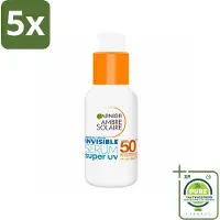 Garnier 5 x - Ambre Solaire - Zonnebrandserum - Super UV - Invisible - SPF 50+ - 30 ml - Grootverpakking - Zonnebrand Serum - Zonnebescherming - SPF 50+ - Ambre Solaire - Serum