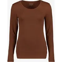 TwoDay dames basic longsleeve shirt bruin maat L