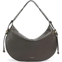 Coccinelle Leren schoudertas Thess Handbag Grained Leather Fango donkergroen