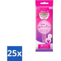 Wilkinson Sword 25 x Wilkinson - Wegwerpscheermesjes - Xtreme 3 Beauty - Comfortabel - 1 scheermesje - Scheermesje Vrouw - Wegwerpscheermesje - Vrouwelijke Huid - Comfortabel Scheren - Huidverzorging
