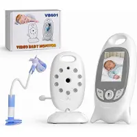 Boifun Babyfoon - Babyfoon met Camera - Baby Monitor - Babyfoon met Display - Zonder WiFi - 2,0 "LCD VOX-video - Houder