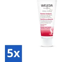 Weleda 5 x - Tandpasta - Ratanhia - 75 ml - Natuurlijke Tandpasta - Tandvleesversterkend - Tandpasta Zonder Fluoride - Tandpasta Met Ratanhia - Tandpasta Met Mirre