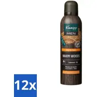 Kneipp 12 x - Douche schuim - Men - Warm Woods - Warme houtgeur - 200 ml - Douche Foam - Mannen - Natuurlijke Verzorging - Houtgeur - Cedernoot