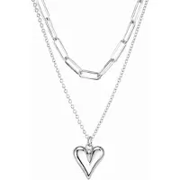 Trend Luxe ketting -Stijlvolle ketting - Roestvrijstalen - hart hanger ketting -Cadeau Voor Vrouwen- cadeau -Valentijn - Liefde - Verrassing