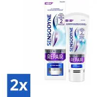 Sensodyne 2 x - Tandpasta - Clinical Repair - Active White - Tandglazuur Herstellen - 75 ml - Tandgevoeligheid - Tandpasta - Wittere Tanden - Gevoelige Tanden - Novamin