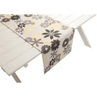 2lif Capri Outdoor Tafelloper grijs geel 42x145cm