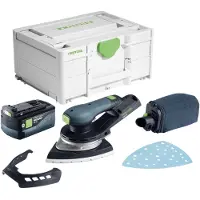 Festool DTSC 200-Basic accu-deltaslijper 18 V 145 x 195 mm borstelloos + 1x accu 5,0 Ah + Systainer - zonder oplader