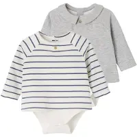 Vertbaudet Set van 2 body's babypakje 2-in-1