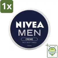 Nivea 1 x MEN - Crème - Bodycrème - 150 ml - Crème Voor Mannen - Gezicht Verzorging - Lichaam Verzorging - Handen Verzorging - Droge Huid