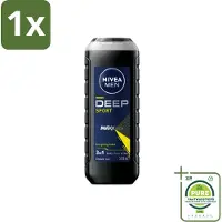 Nivea 1 x MEN - Douchegel - Deep Sport - 500 ml - Sportdouchegel - Mannelijke Douchegel - Diepe Reiniging - Zweet Verwijderen - Frisheid