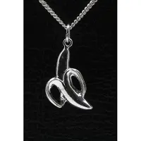 MOOYE ® - Collectie Zilveren Banaan ketting hanger - open