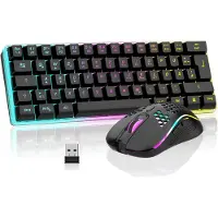 Vali Gaming Toetsenbord - Toetsenbord Gaming - Toetsenborden - Oplaadbaar Draadloos Toetsenbord - Zwart - 29cm x 11cm x 4cm
