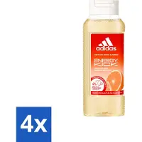 Adidas 4 x – Douchegel – Active Skin & Mind Energy Kick – 250 ml - Energie - Sport - Energieboost - Douchegel - Activiteit