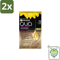 Garnier - Olia 9 - Haarkleuring - Zeer Lichtblond - Zonder Ammoniak - Intense Langhoudende Kleur - Voordeelverpakking - 2 stuks - Permanente haarkleuring - Haarkleur