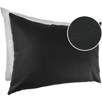 ANRO Sierkussen Zwart 30x50cm – Ademend Kunstleer Kussen Inclusief Vulling Bank Woonkamer Slaapkamer