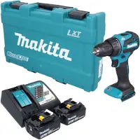 Makita DDF 490 RTK accuboormachine 18 V 65 Nm borstelloos + 2x accu 5,0 Ah + oplader + koffer