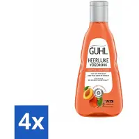 Guhl 4 x - Shampoo - Heerlijke Verzorging - 250 ml - Haarverzorging - Shampoo - - Conditioner - Glanzend Haar